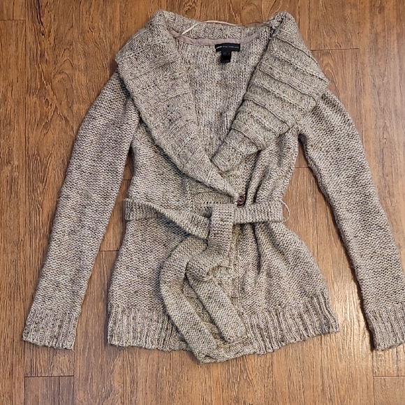 Mango Textured Gray Cardigan Sweater - Picture 1 of 6
